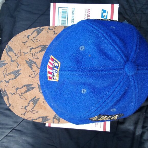 Vintage 90s Bula US Ski Team Wool Suede Brim Snap Back Hat Cap - Picture 5 of 7